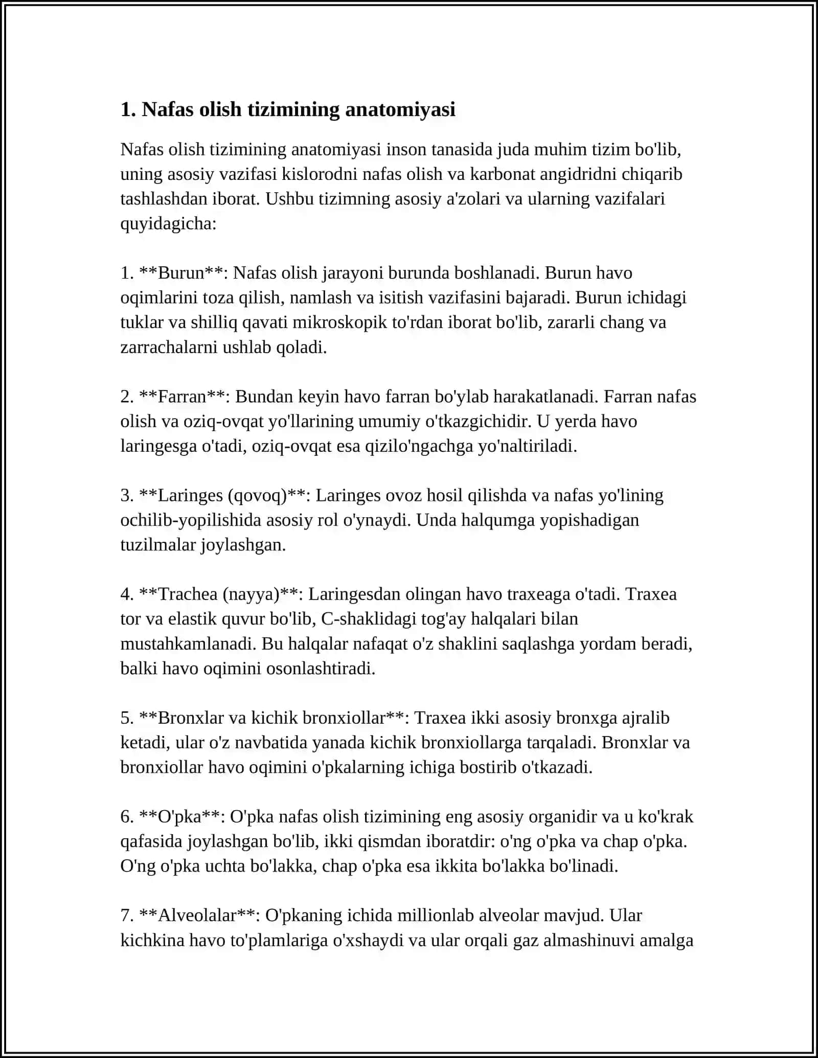 Nafas Olish Tizimi Anatomiyasi 3