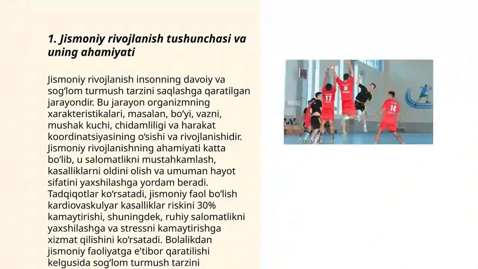 Jismoniy rivojlanish tushunchasi va uning ahamiyati 3