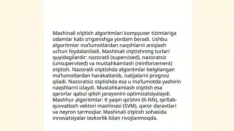 Mashinali o‘qitish algoritmlari 3