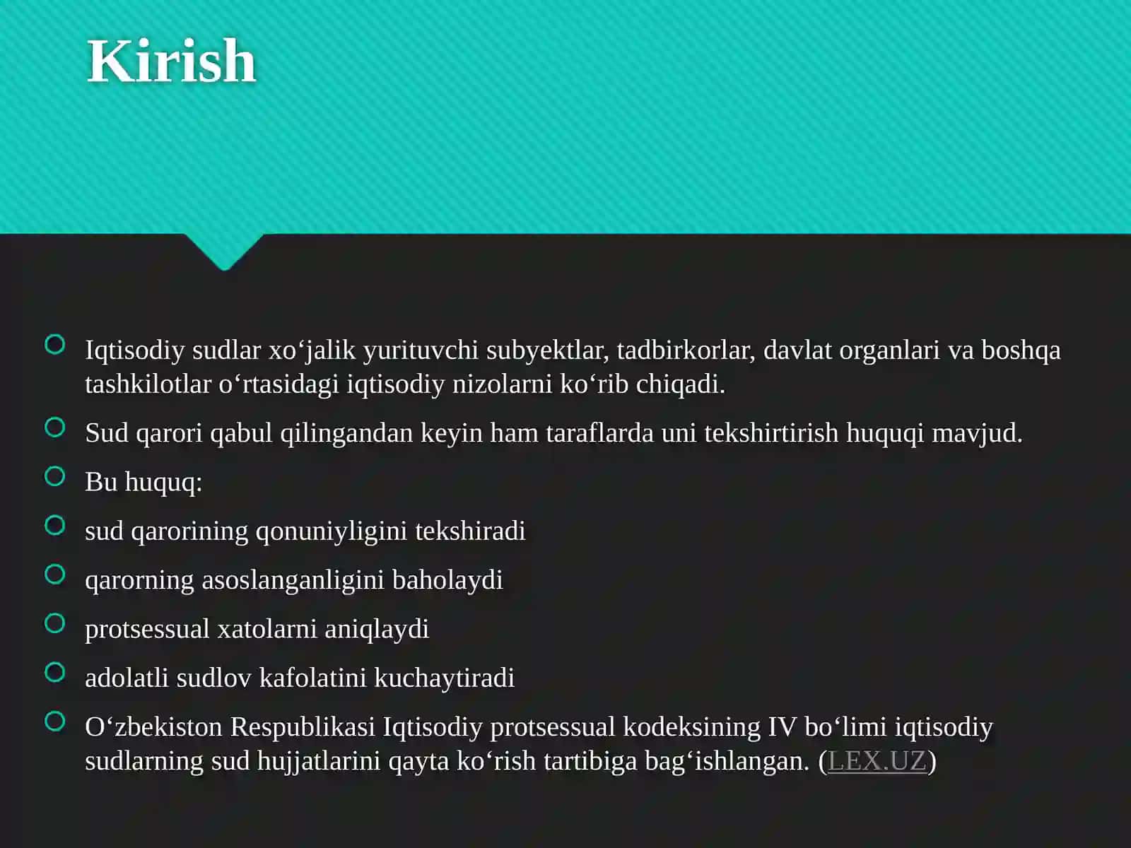 Sud qarorlarini qayta ko‘rish institutlari tushunchasi va ahamiyati 3