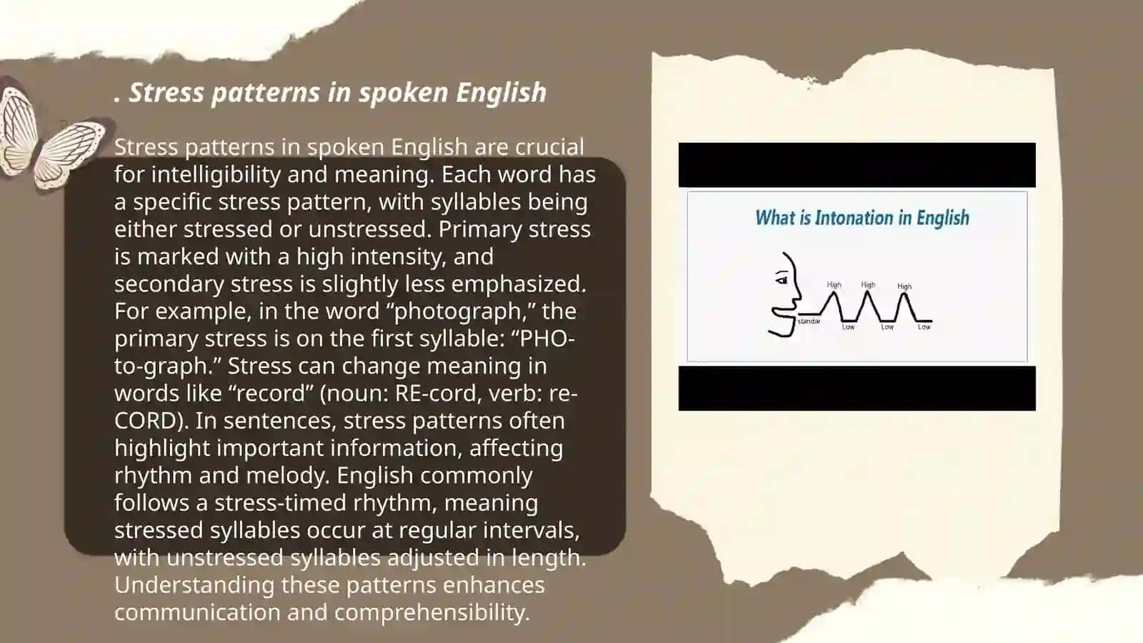 Stress patterns in spoken English 3