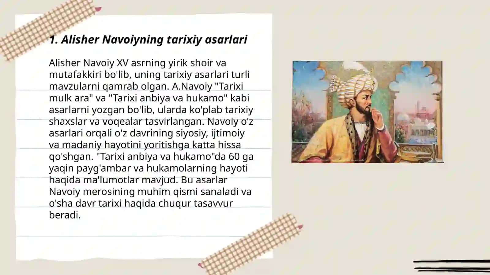 Alisher Navoiyning tarixiy asarlari va yodnomalari 3
