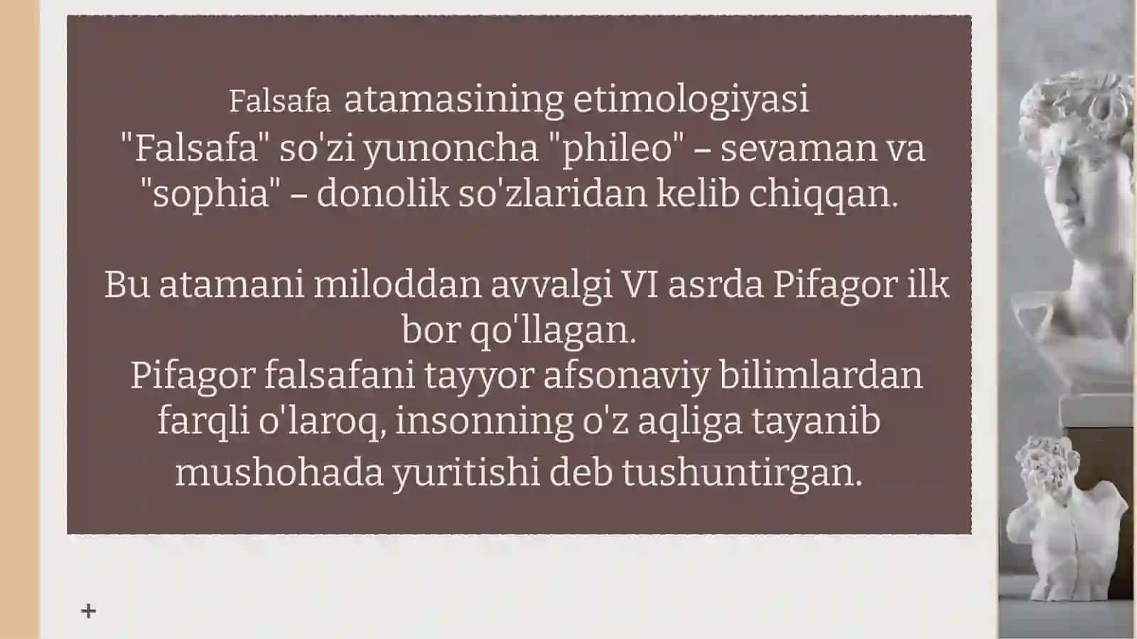 Falsafaning mohiyatiga oid Sharq va G'arb mutafakkirlari ta'riflarini tasniflash 3