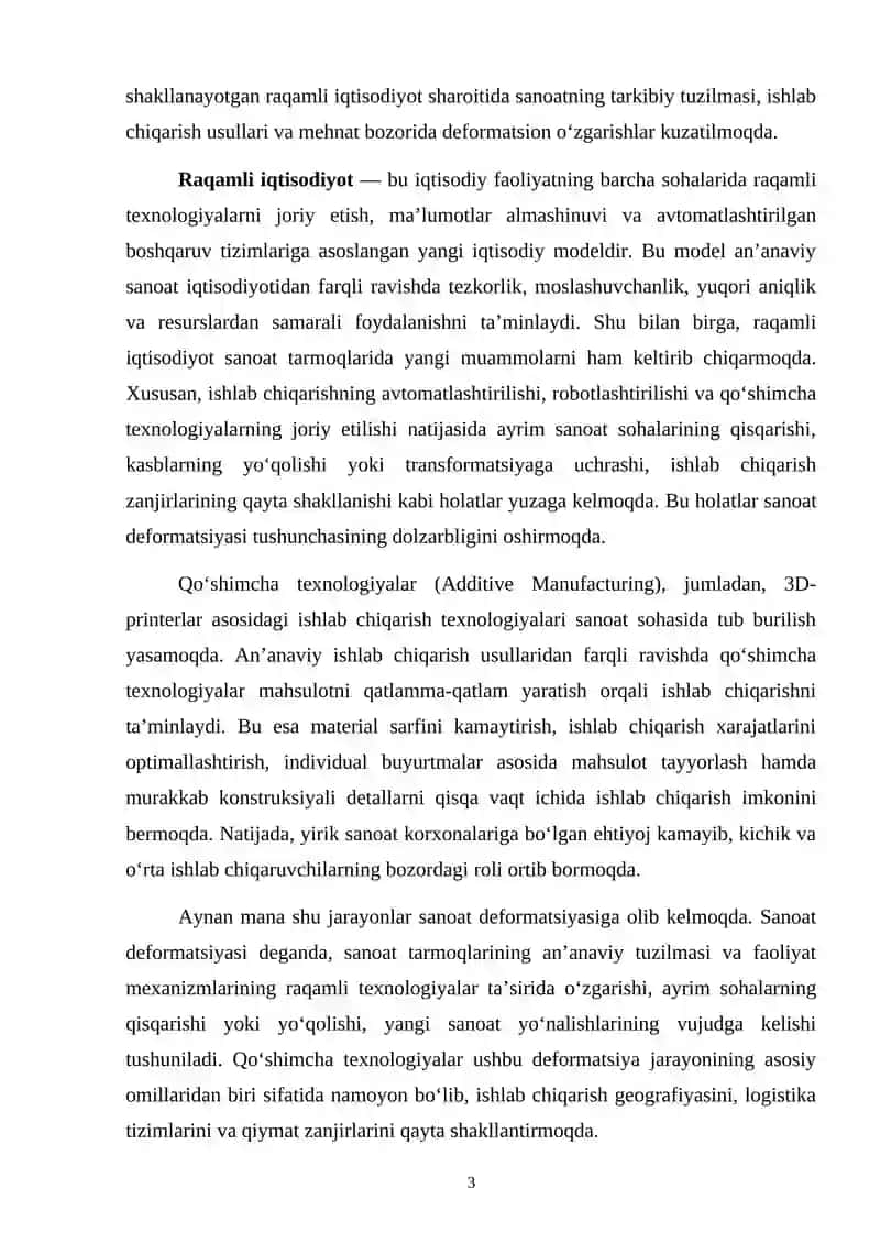 KURS ISHI RAQAMLI IQTISODIYOT FANIDAN 3