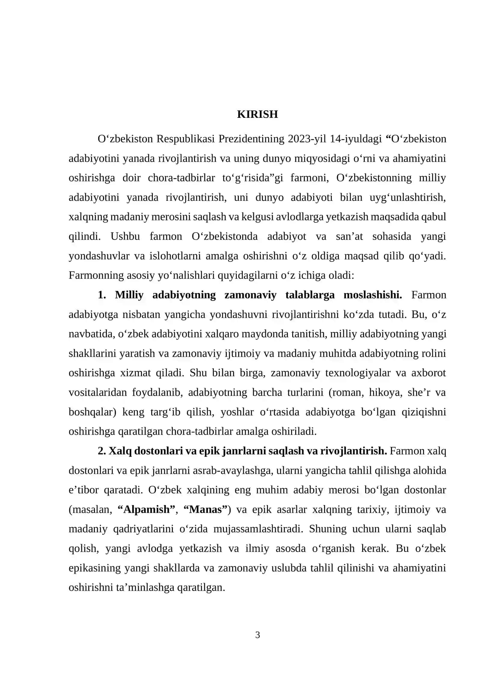 Epik tur va uning janrlari 3