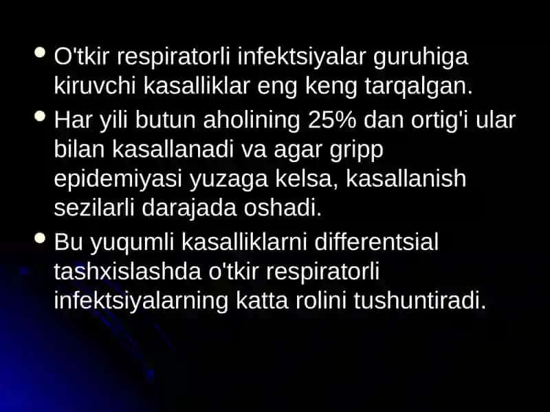 O'tkir respirator kasalliklar(O’RK) 3