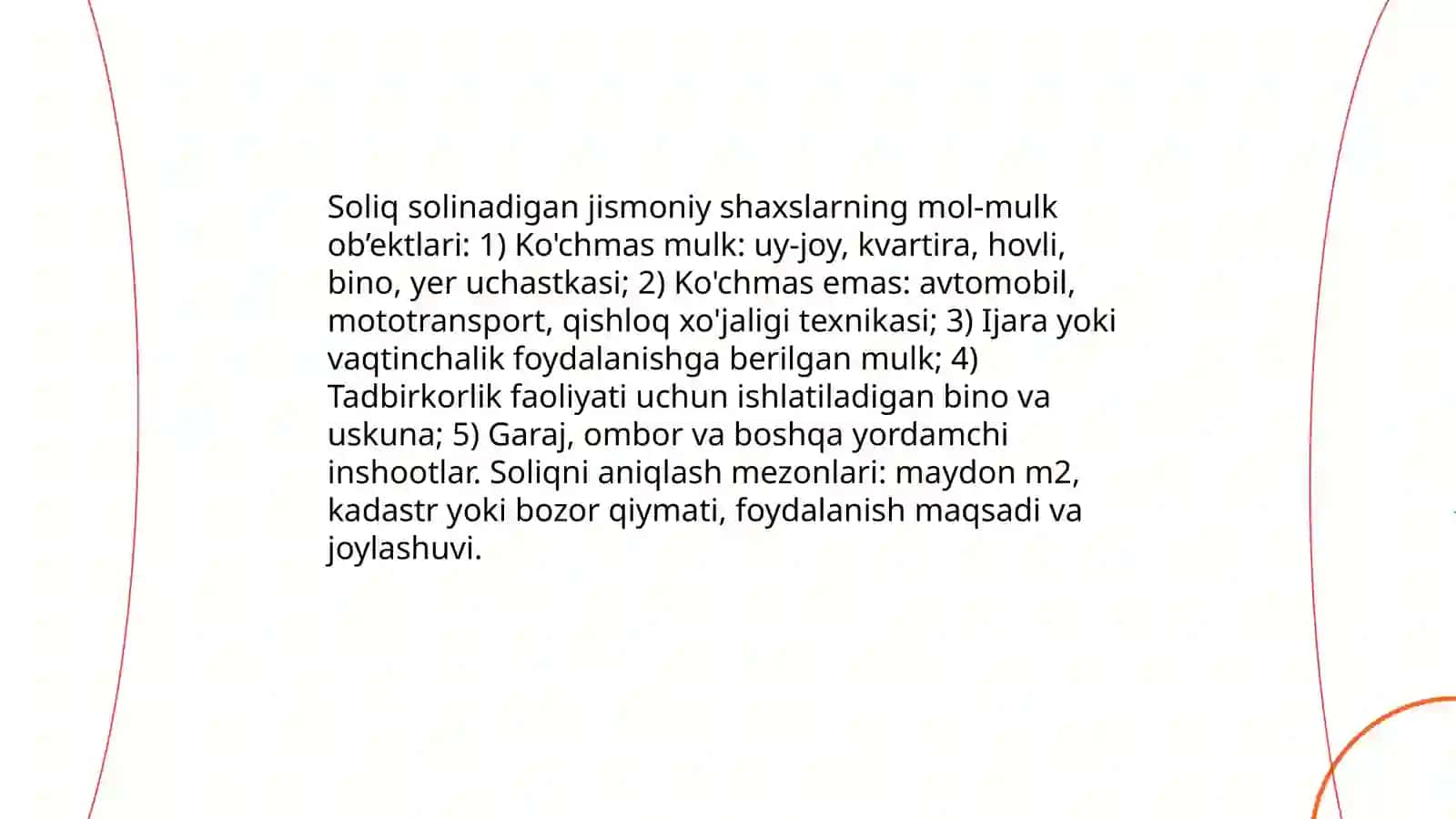 Jismoniy shaxslarning mol mulkiga solnadgan soliqning hisoblab chiqarish va toʻlash tartibi 3
