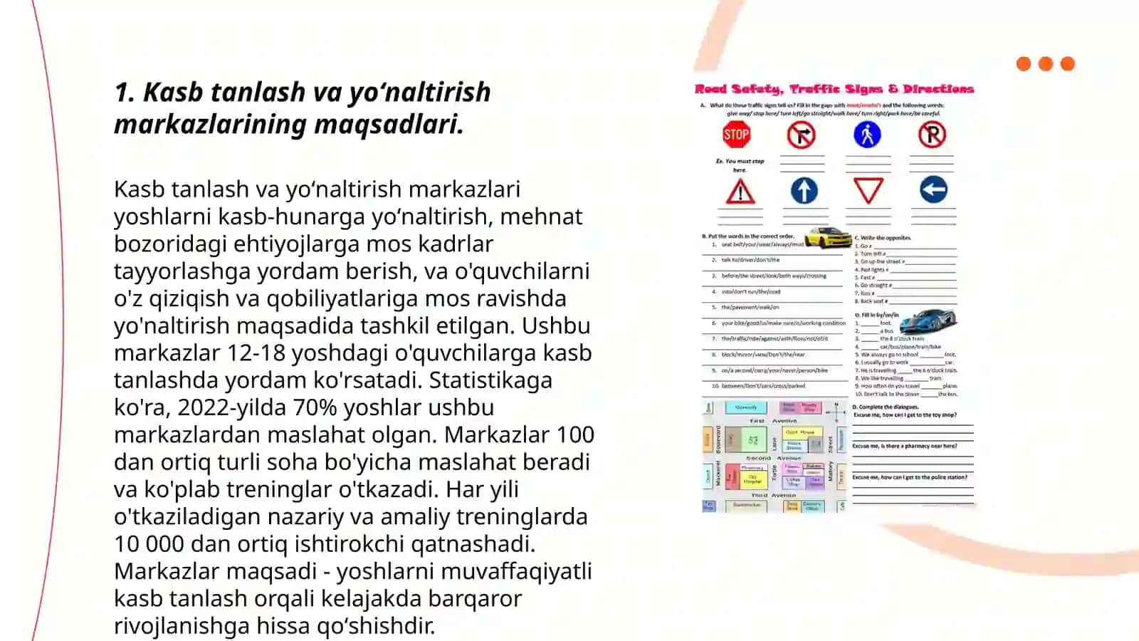 Kasb hunarga yoʻnaltirish tashxis markazlarining faoliyati 3