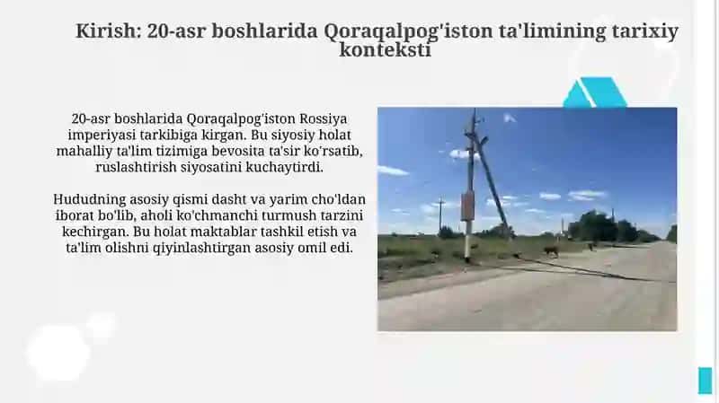 20-asr boshlarida Qoraqalpog'istonda ta'lim 3