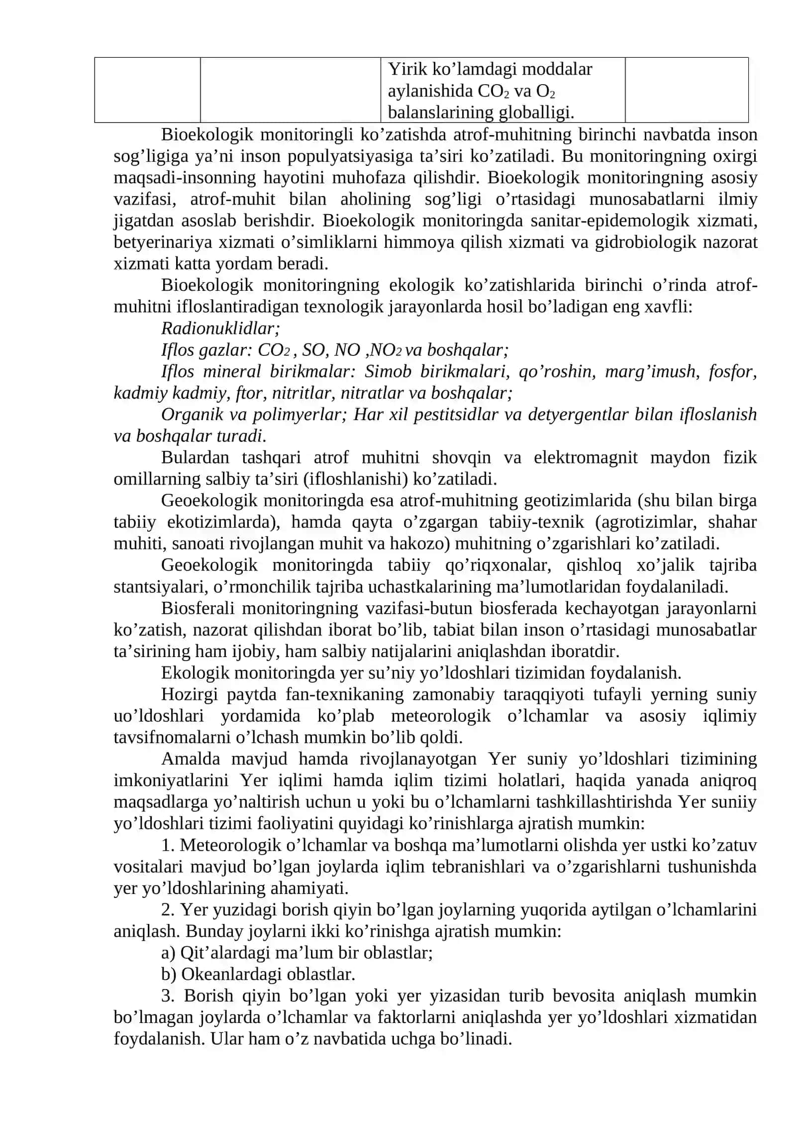 EKOLOGIK MONITORING. EKOLOGIYA VA QONUN 3