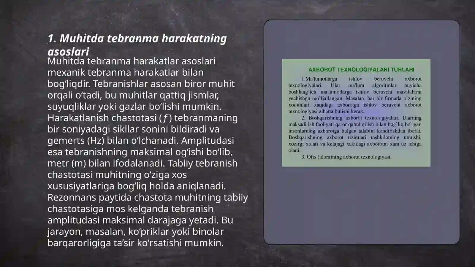Muhitda tebranma harakat 3
