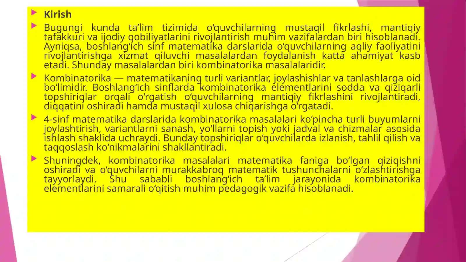 Boshlang‘ichsinf matematik darslarida kombinatorika masalalari (4-sinf) 3