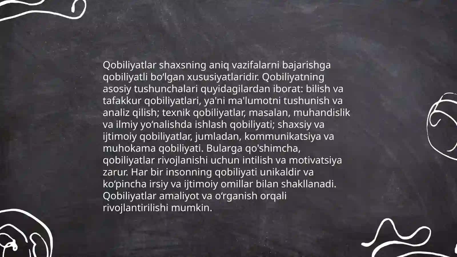Qobiliyat va uning sifat va miqdor tavsifi 3