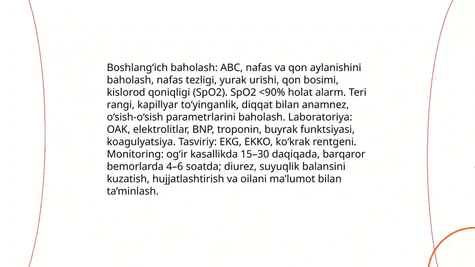 Yurak qon tomir kasallilarida bemor bolalarni parvarishlash 3