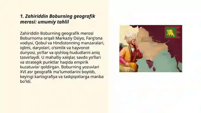 Zahiriddin Boburning geografik merosi va Hindiston asariga tavsif, XVIII asrda geografiyaning rivojlanish xususiyatlari 3