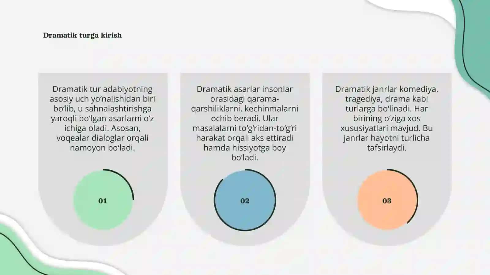 Dramatik tur va uning janrlari 3
