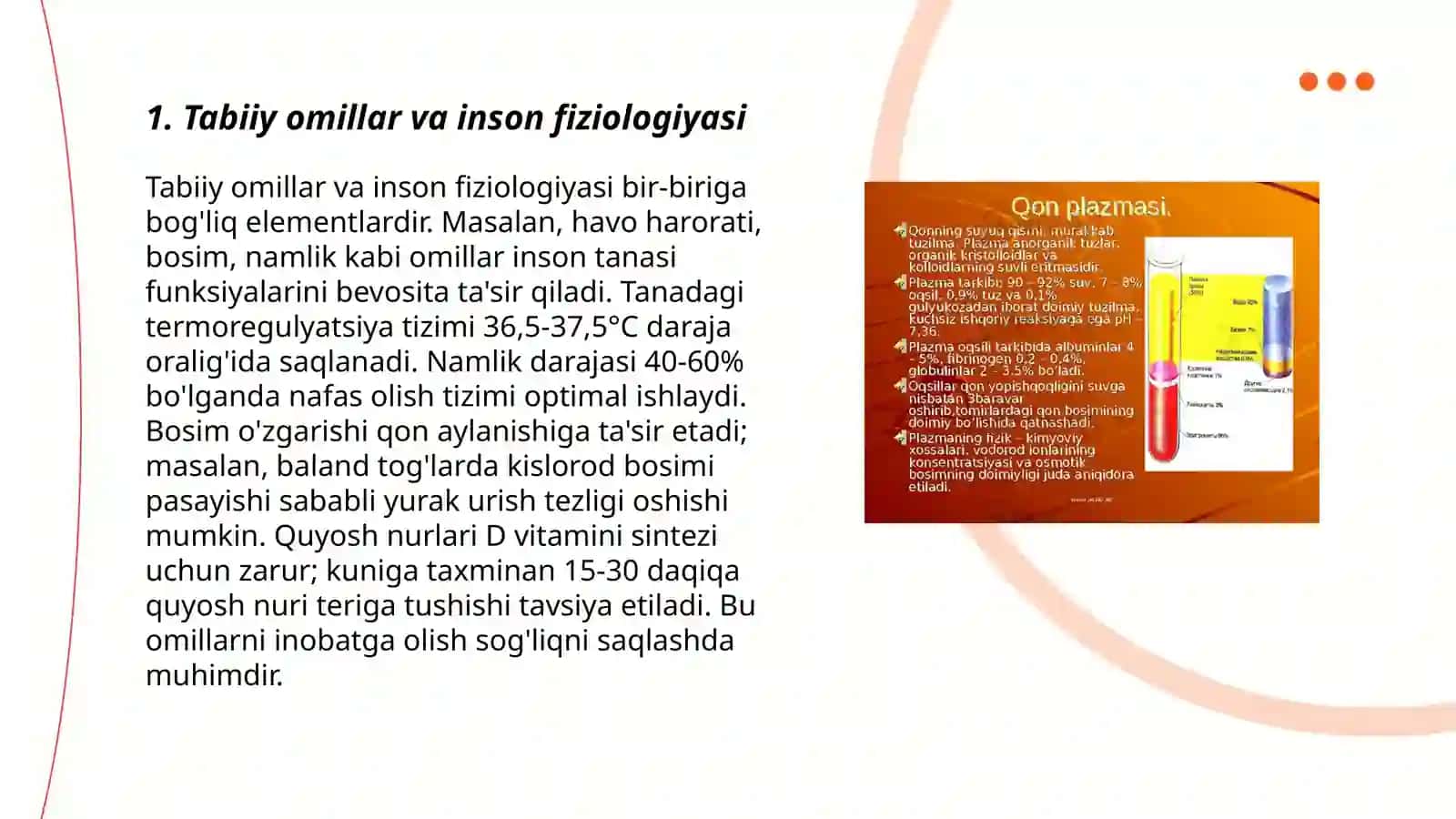 Tabiiy omillar va inson fiziologiyasi 3