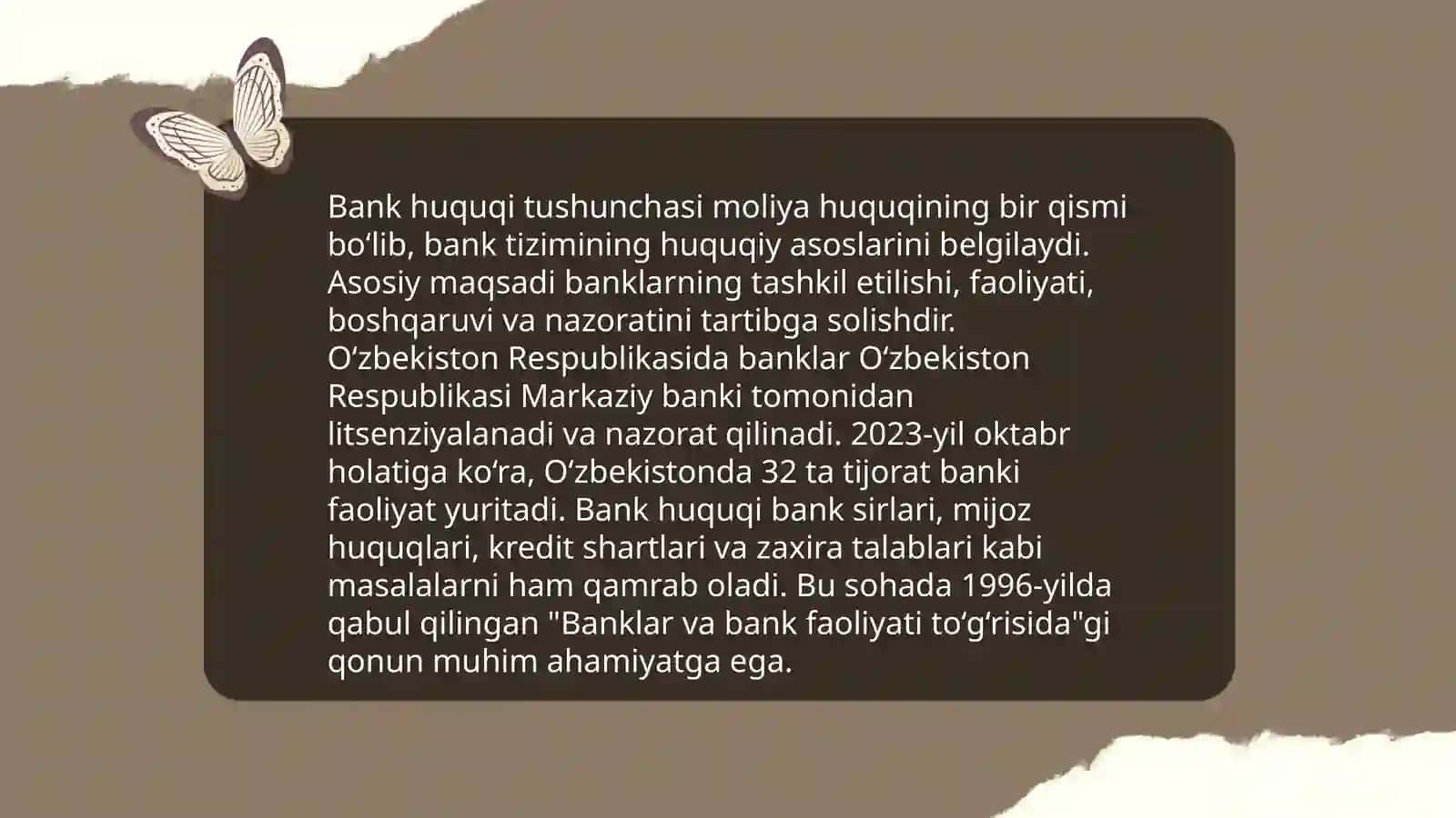 Bank huquqi normalari tushunchasi va xususiyatlari 3