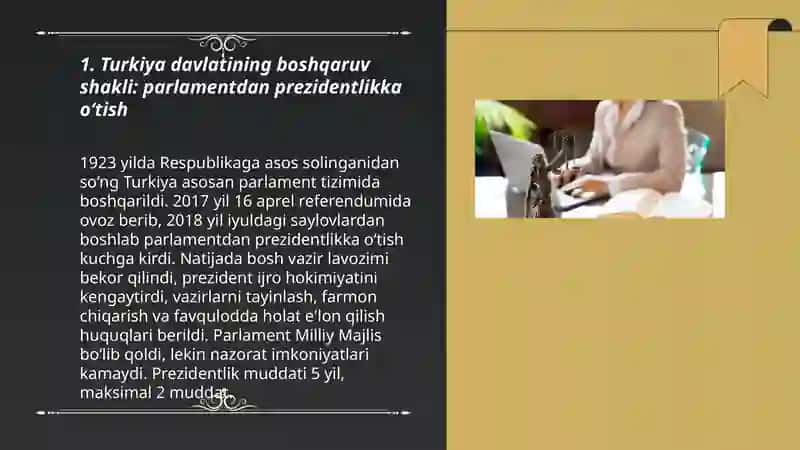 Turkiya davlatinig boshqaruv shakli siyosiy tuzumi va huquqi 3