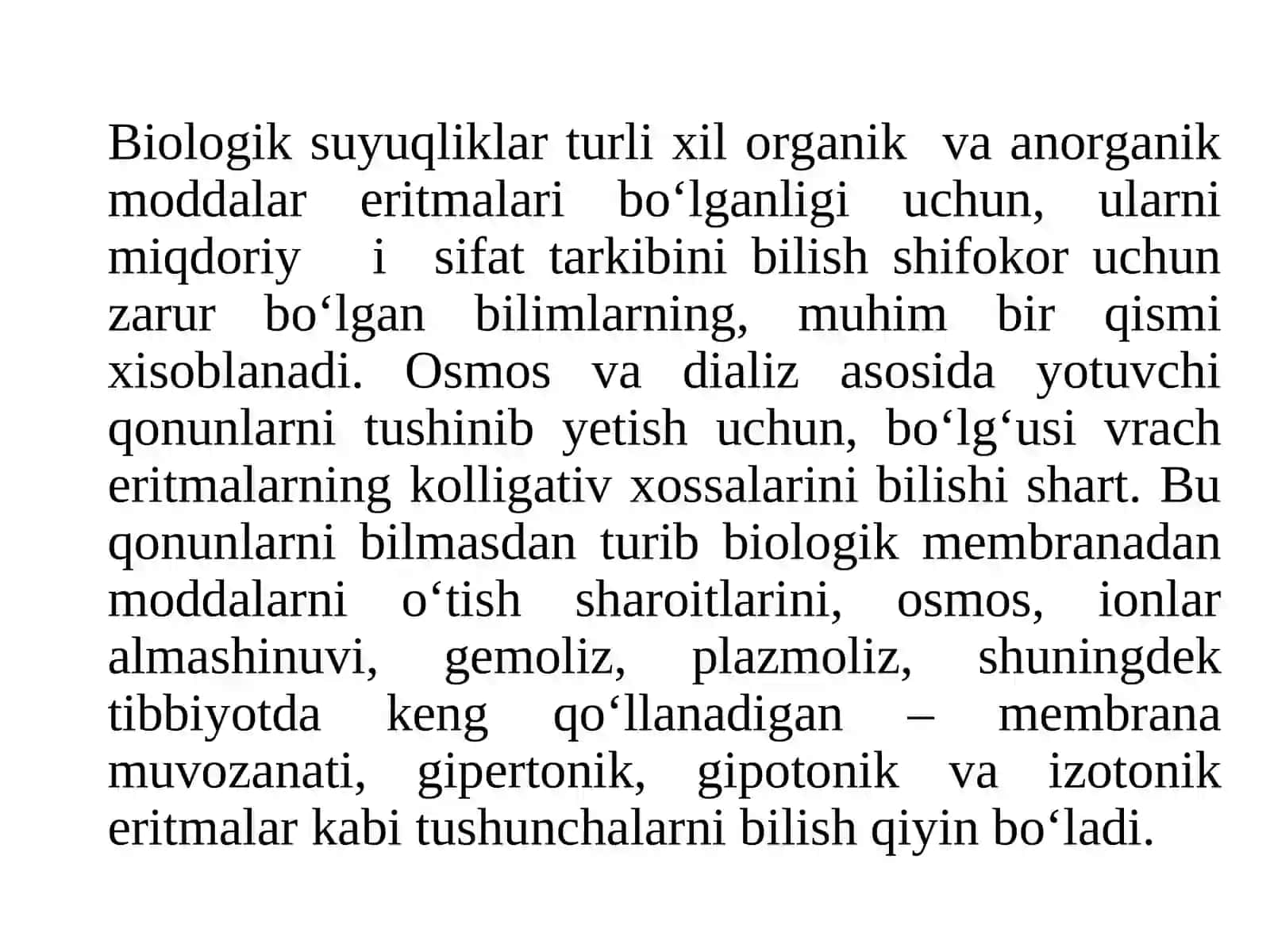 TIBBIY KIMYO FANIEritmalar. Eruvchanlikning turlixil omillarga bog’liqligi. Eritmalar konsentratsiyasi 3