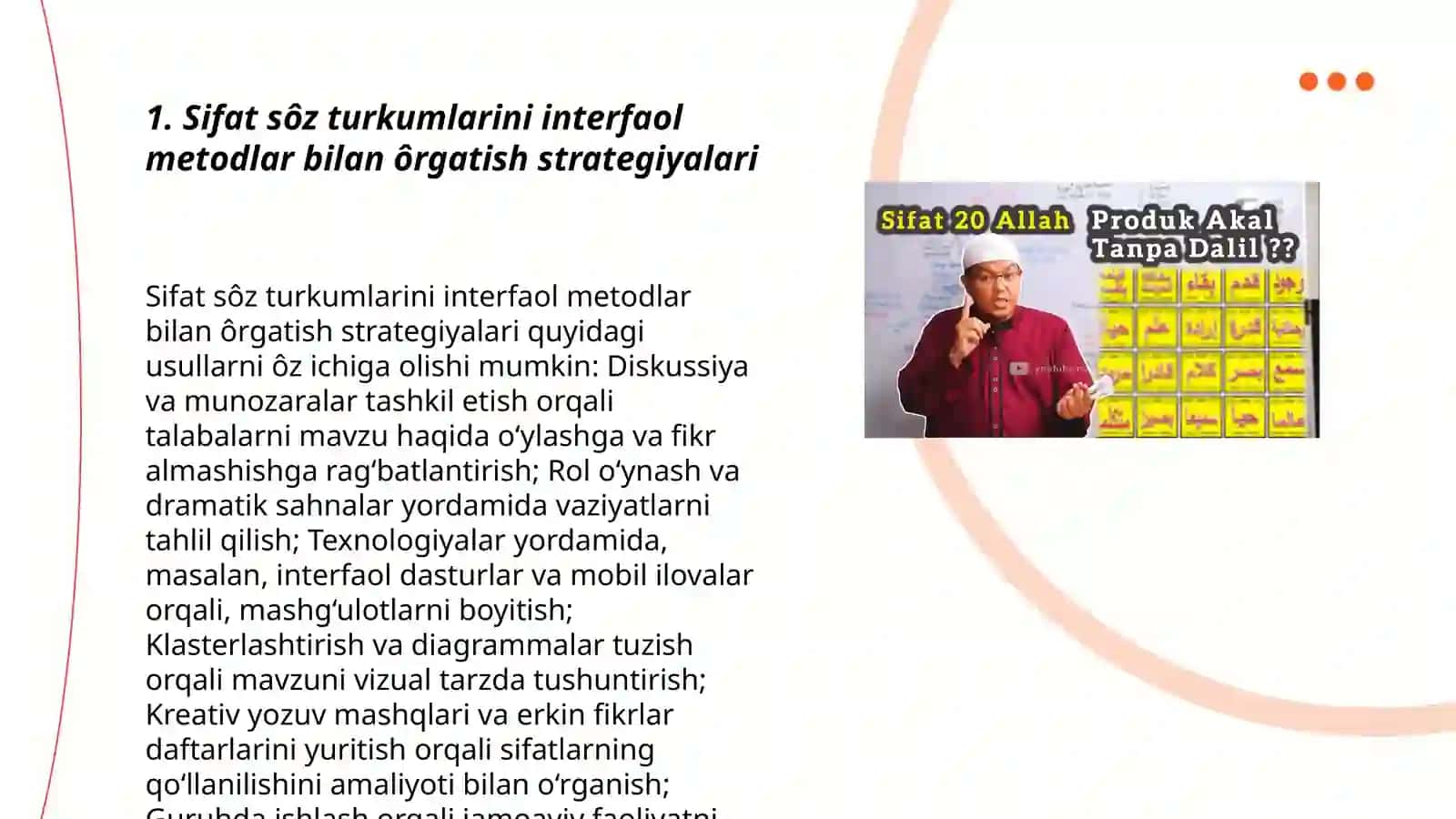 Sifat sôz turkumini ôrganishda interfaol usullarni qôllash 3