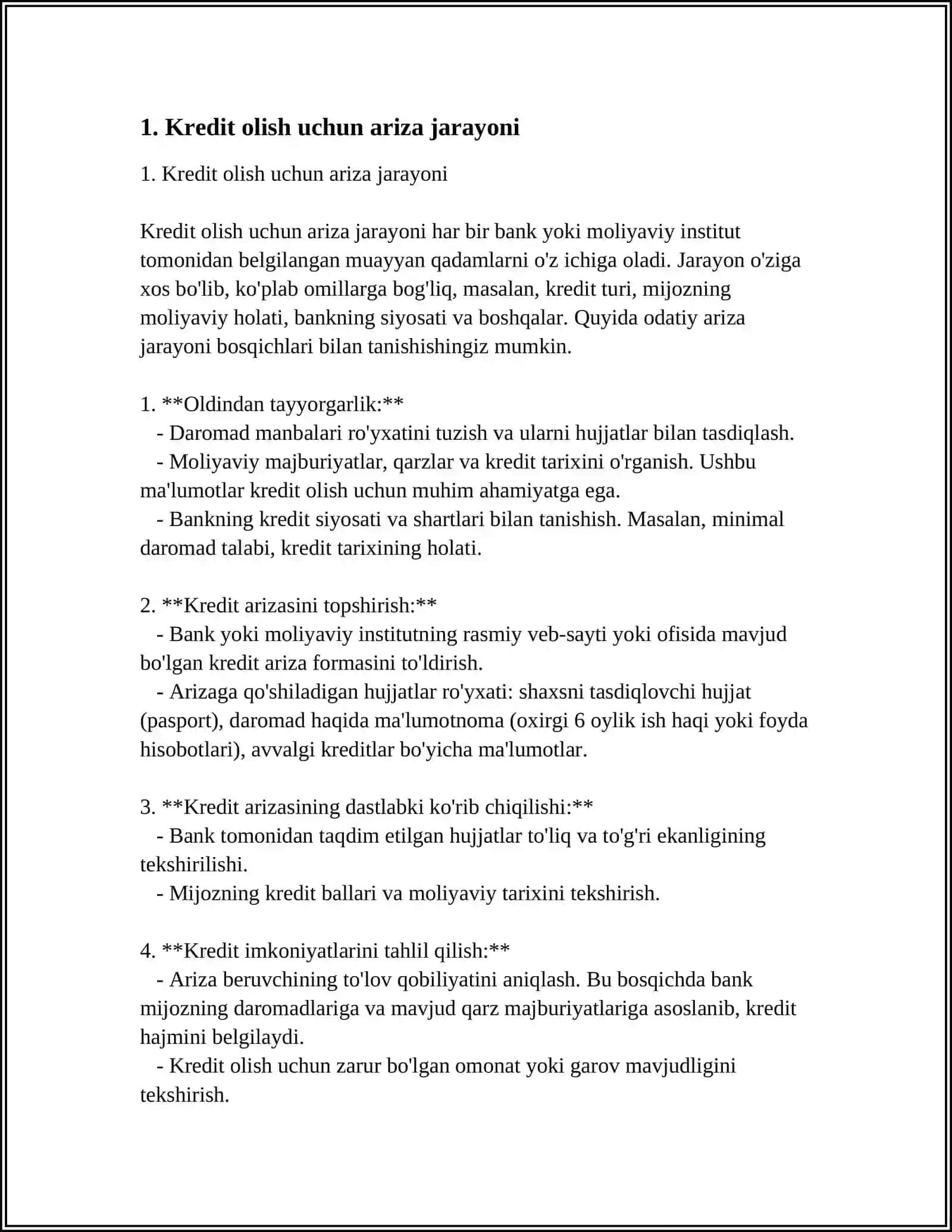 KREDIT OLISH TARTIBI 3