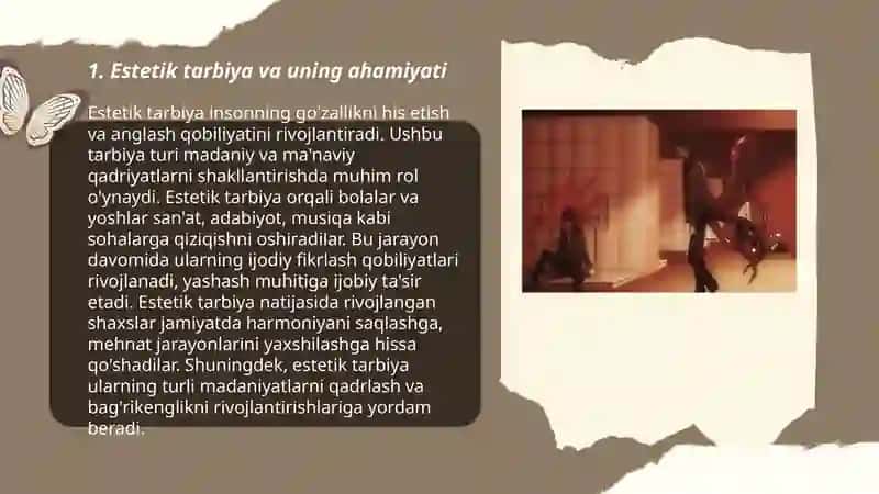 Estetik tarbiya-faol va ijodkor shaxsni tarbiyalash omili 3