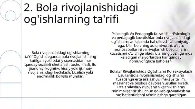 Psixologik Va Pedagogik Kuzatishlar Va Bolalar Rivojlanishida OgʻIshlarni Korreksiyalash Usullari 3
