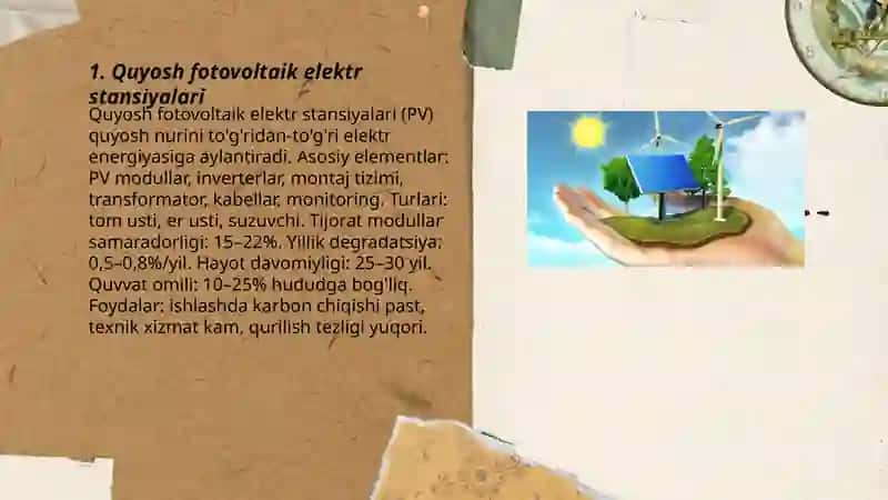 Energiya tejamkor va ekologik toza texnologiyalarga asoslangan ob’ektlarning asosiy turlari 3
