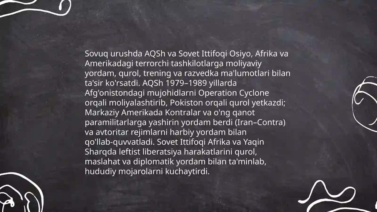 XX asrning II-yarmida Osiya Afrika va Americadagi terrorchi tashkilotlarning kuchayishi 3