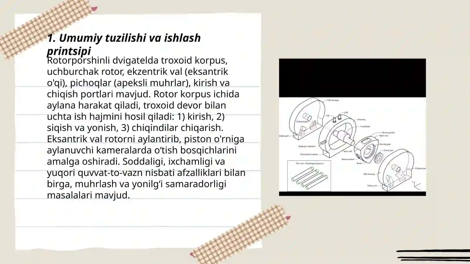 Rotorporshinli dvigatelning tuzilishi va ishlashi 3