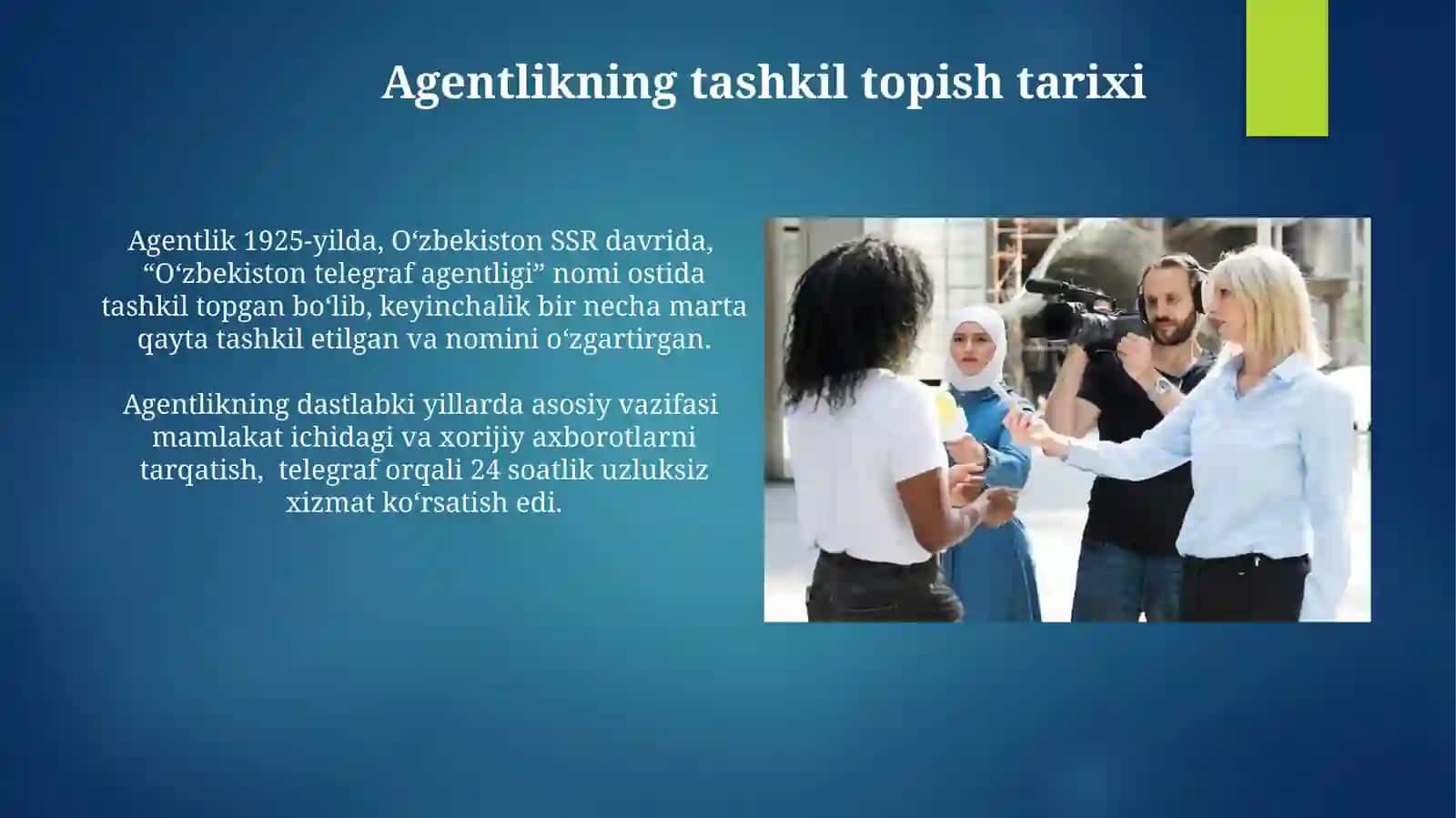 Oʻzbekiston Milliy Axborot Agentligi: Umumiy Maʼlumot 3