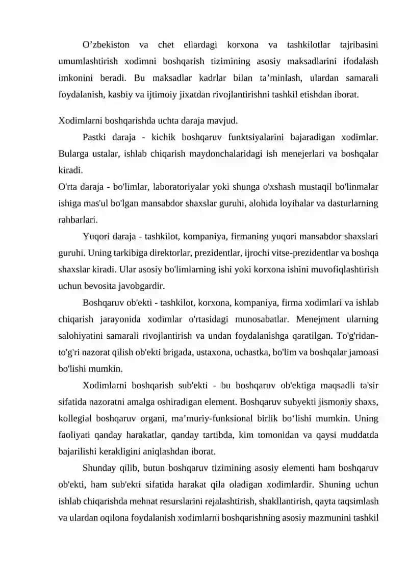 Tashkilot xodimlarni boshqarish 3