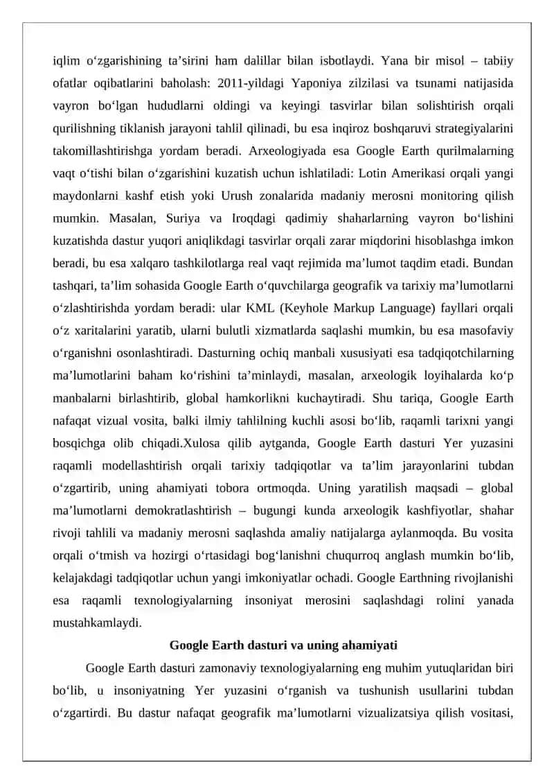 Google Earth dasturi va uning ahamiyati 3
