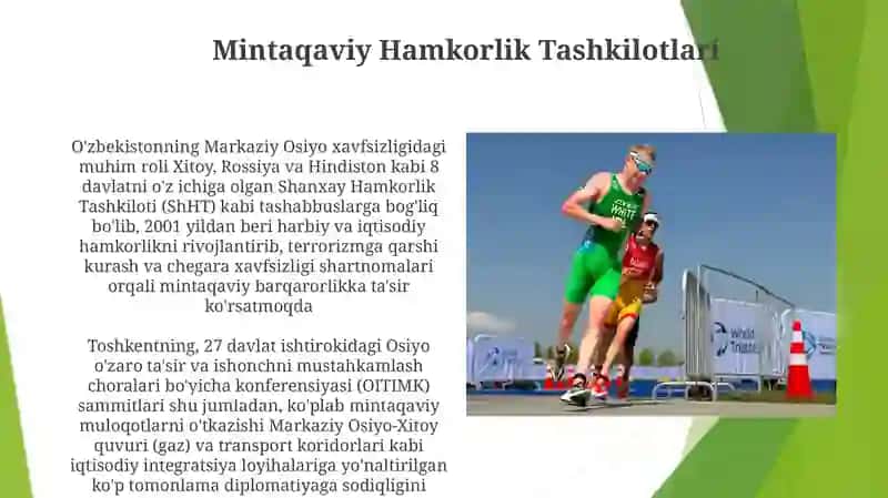 Mavzu: Oʻzbekistonmarkaziyositodatinchlikvabarqarorliknitaminlashdagioʻrni 3