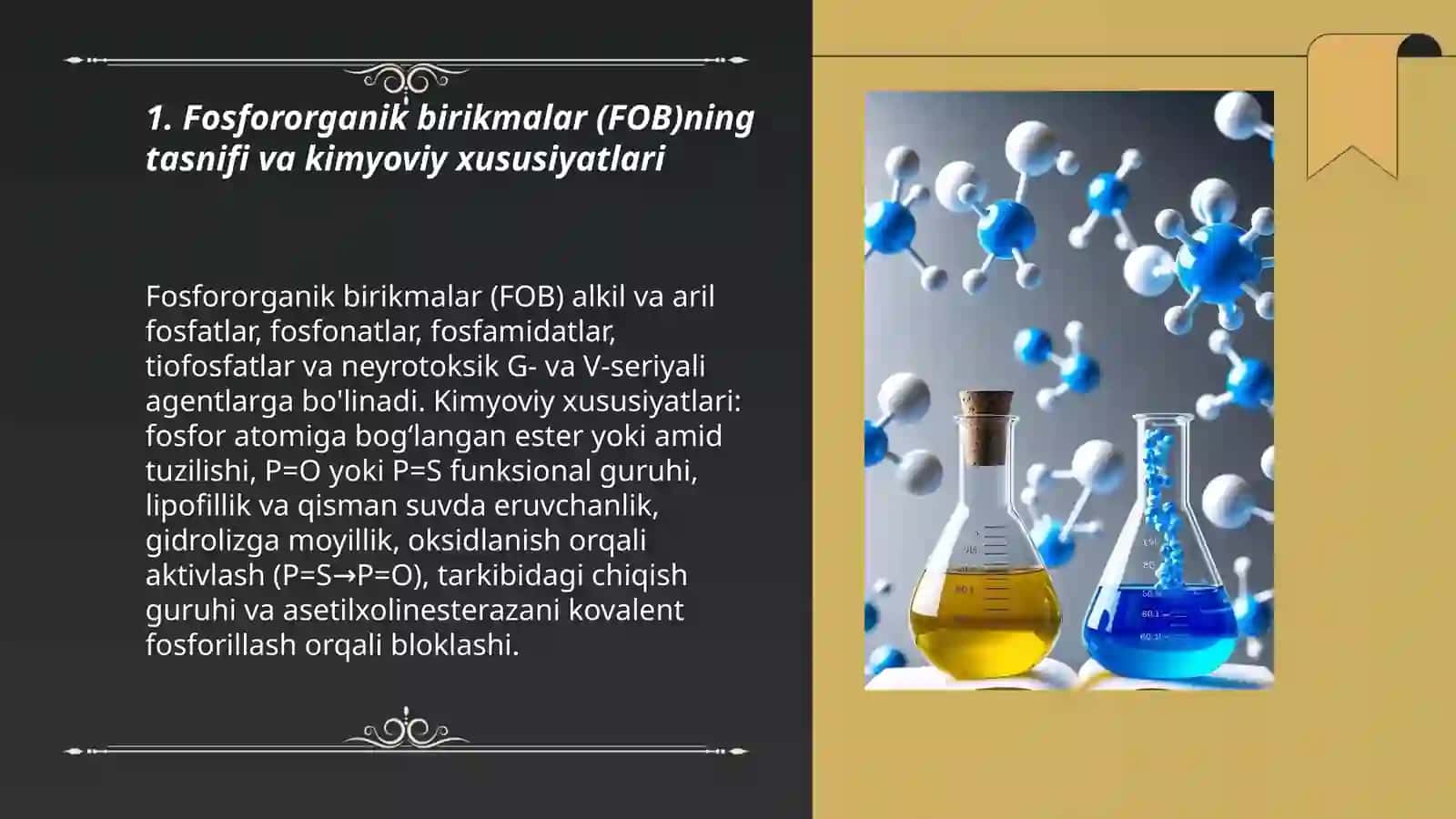 Fosfororganik birikmalar (FOB)ning tasnifi va kimyoviy xususiyatlari 3