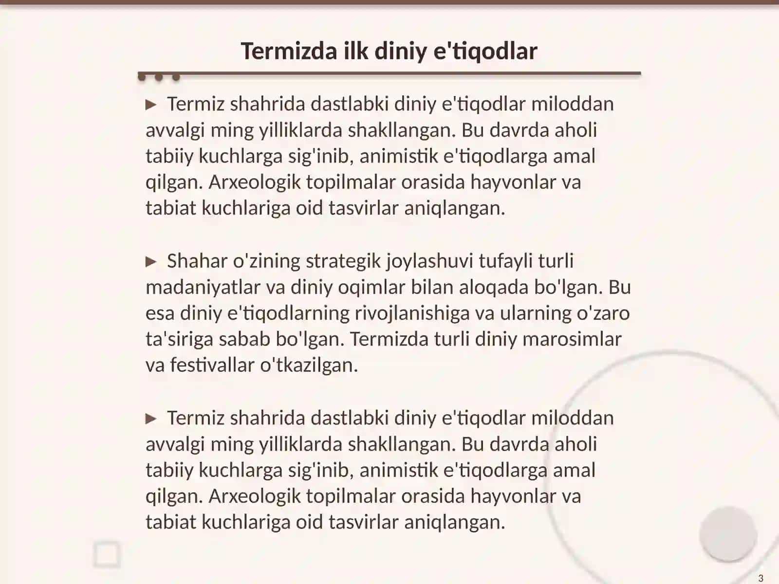 Islom dinigacha termiz dinlari tarixi 3