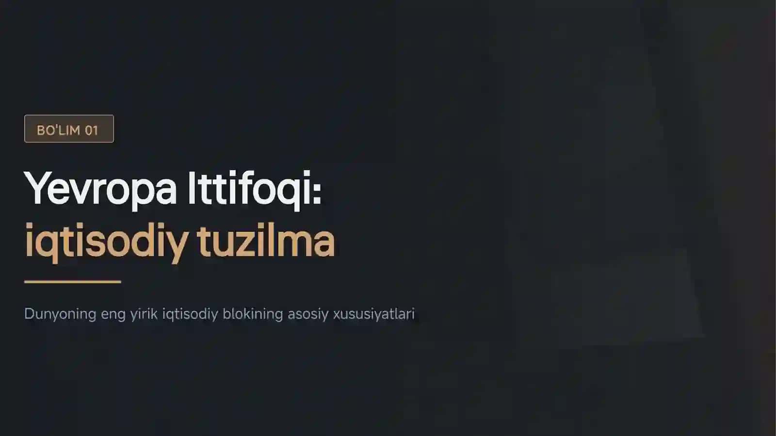 Yevropa hududi va Yevropa Ittifoqining iqtisodiy siyosati 3