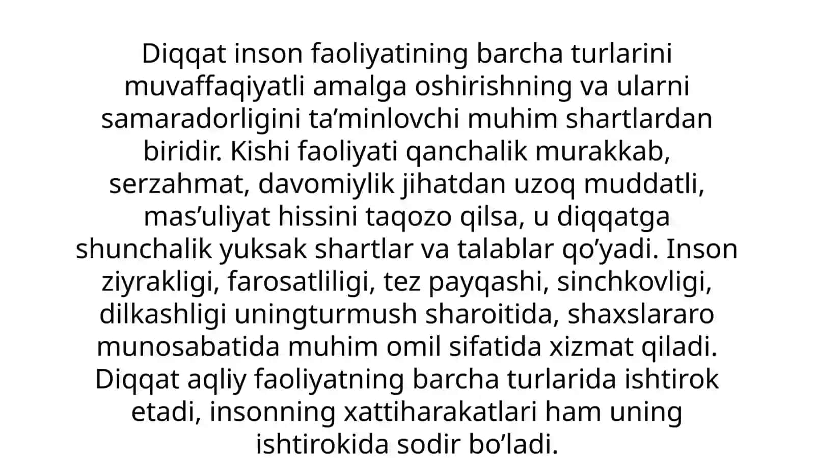 Diqqat haqida tushuncha va uning nerv-fiziologik asoslari 3