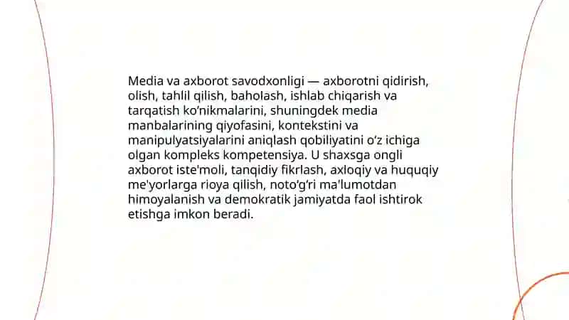 Media va axborot savodxonligi 3