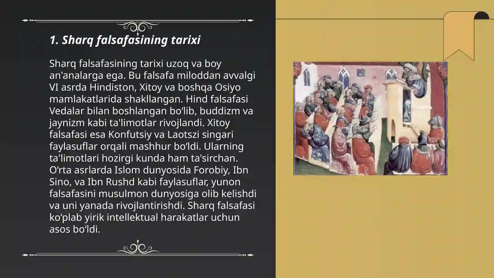 Ilk oʻrta asr Sharq falsafasi va uygʻonish davri 3
