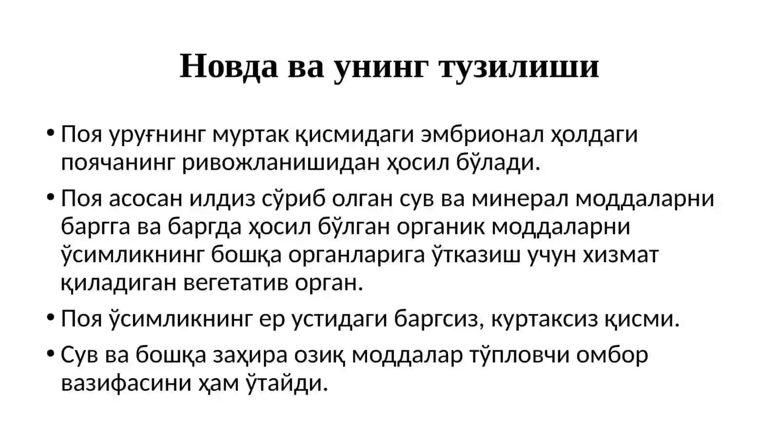 ПОЯ, НОВДАНИНГ ВАЗИФАСИ, ТУЗИЛИШИ ВА ТИПЛАРИ 3