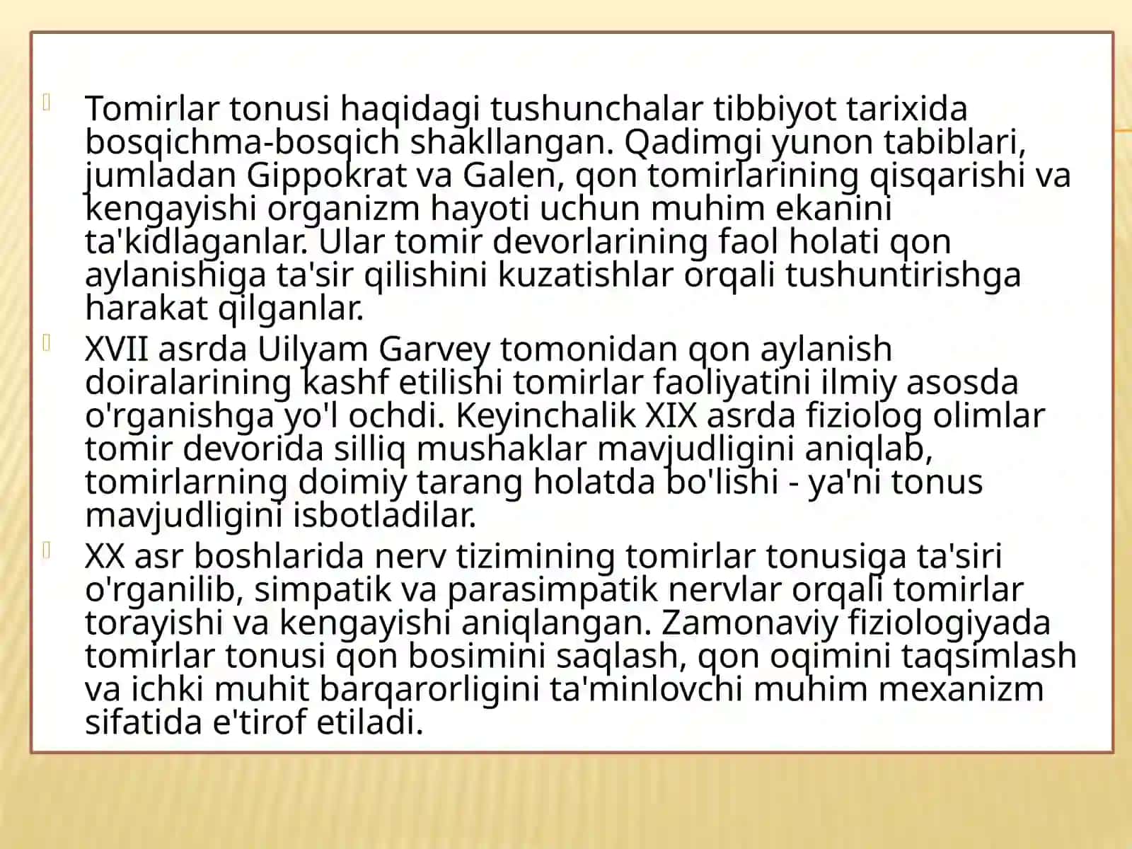 Normalfiziologiya fanidan Tomirlar tonusining boshgarilishi 3