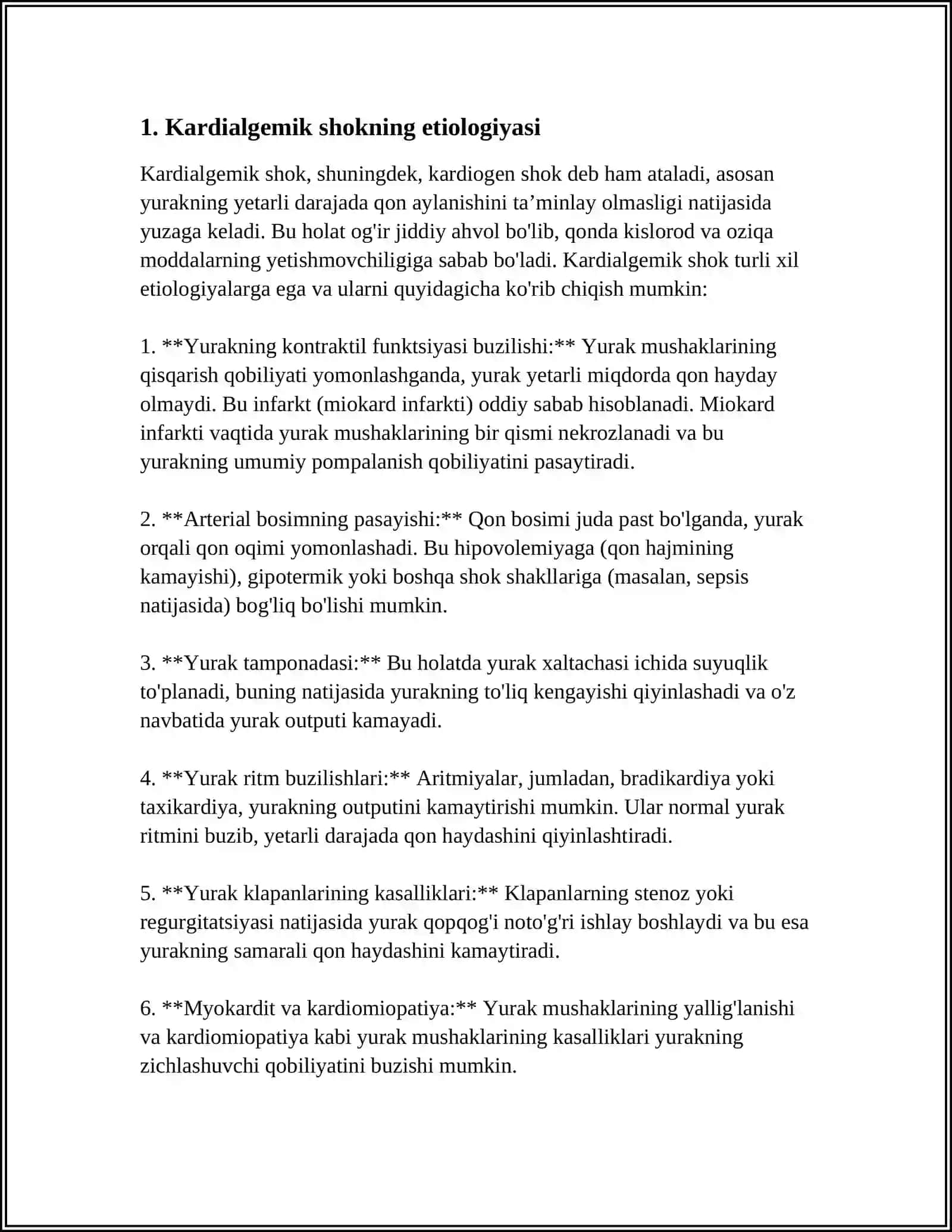 Kardiojen shokning farmakoterapiyasi 3