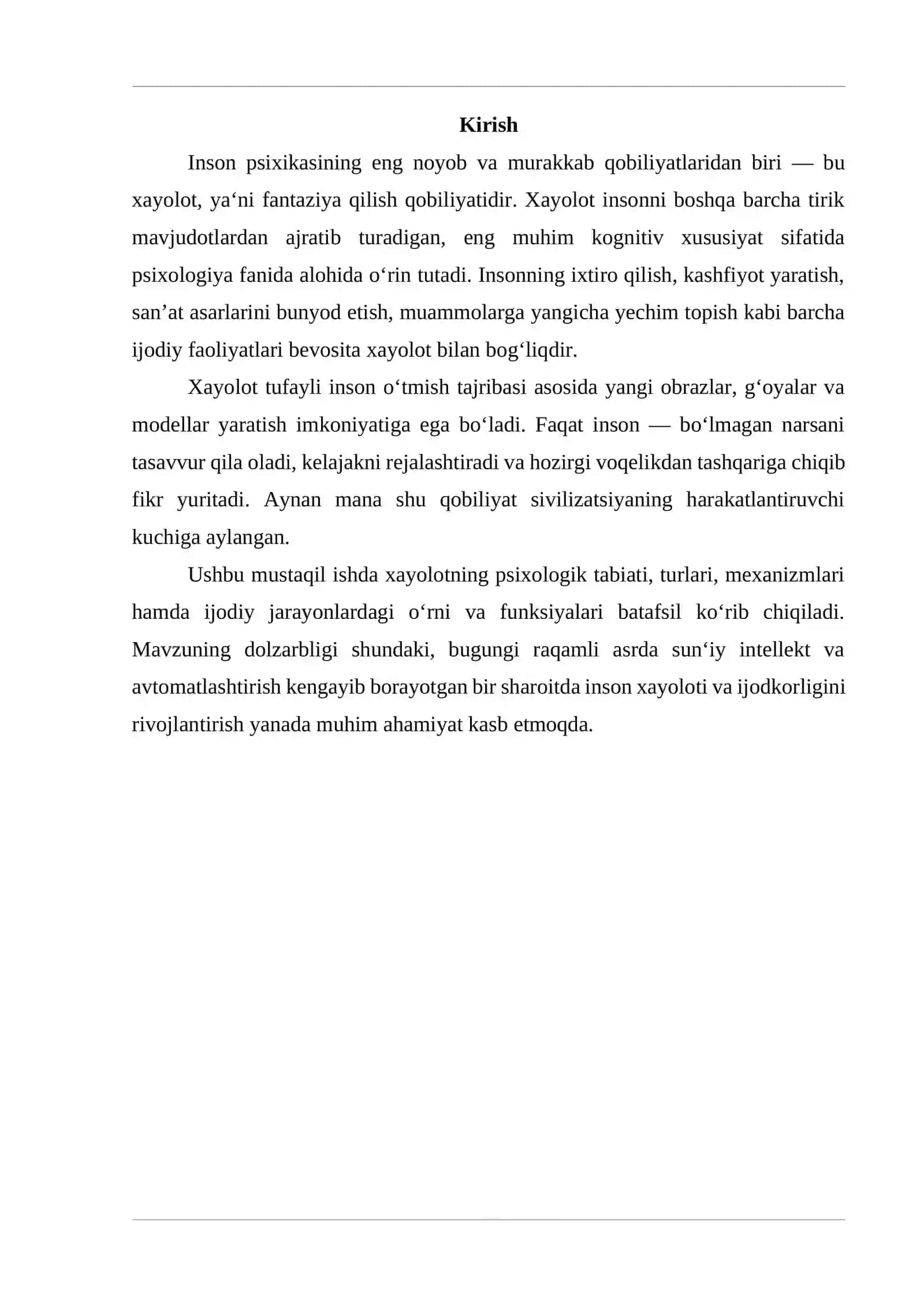 Inson xayoloti (fantaziya) va uning ijodiy jarayonlardagi funksiyalari 3