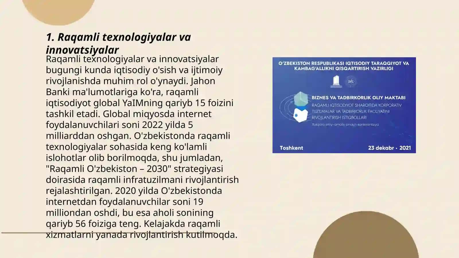 Raqamli texnologiyalar va innovatsiyalar 3