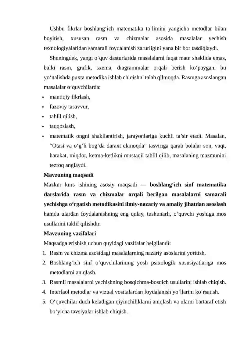 Boshlang'ich sinf matematika darslarida rasm va chizmalar orqali berilgan masalalarni yechish usullari 3