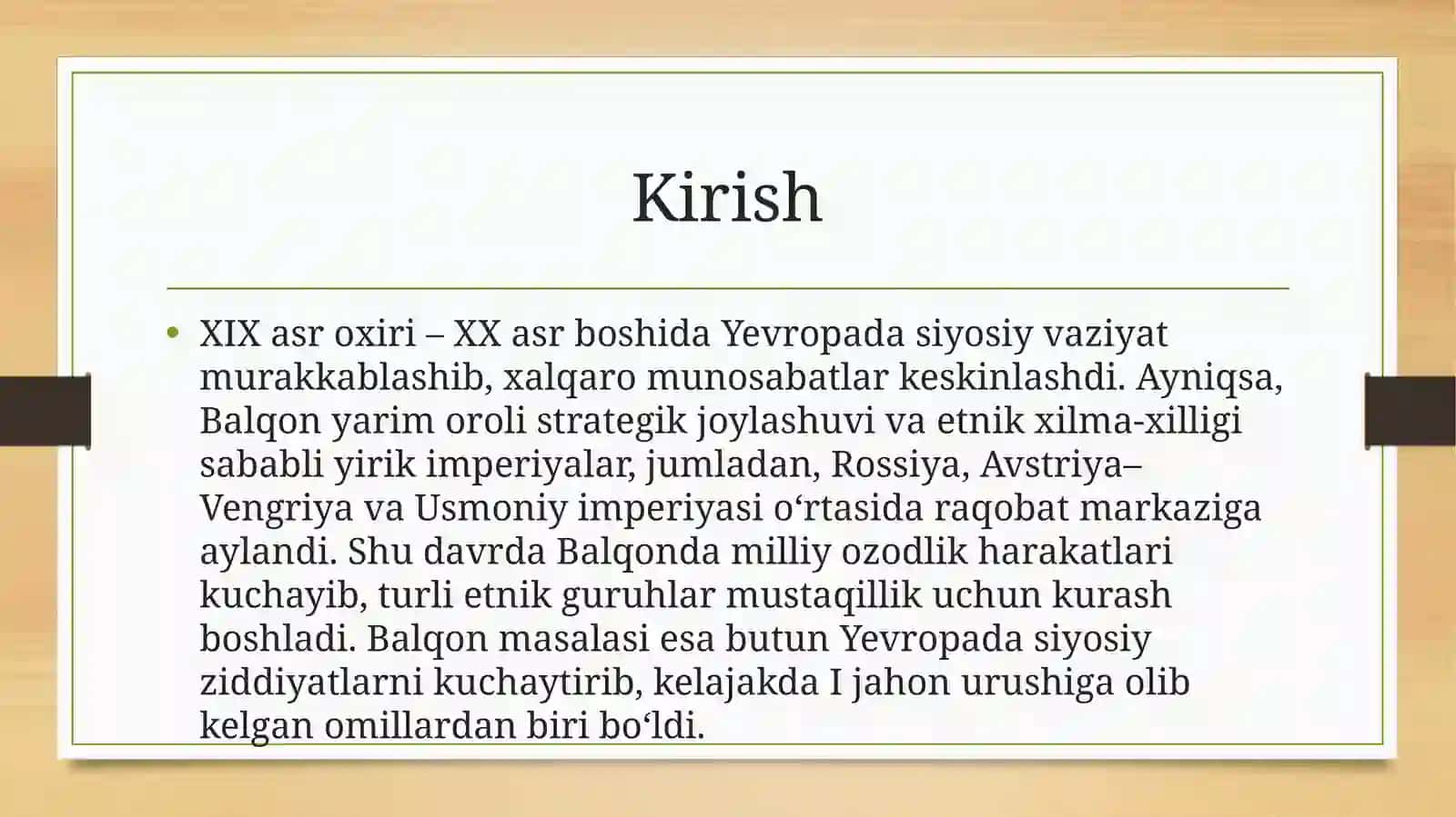 Balqonmasalasi va Yevropadaxalqoromunosabatlarning keskinlashishi 3