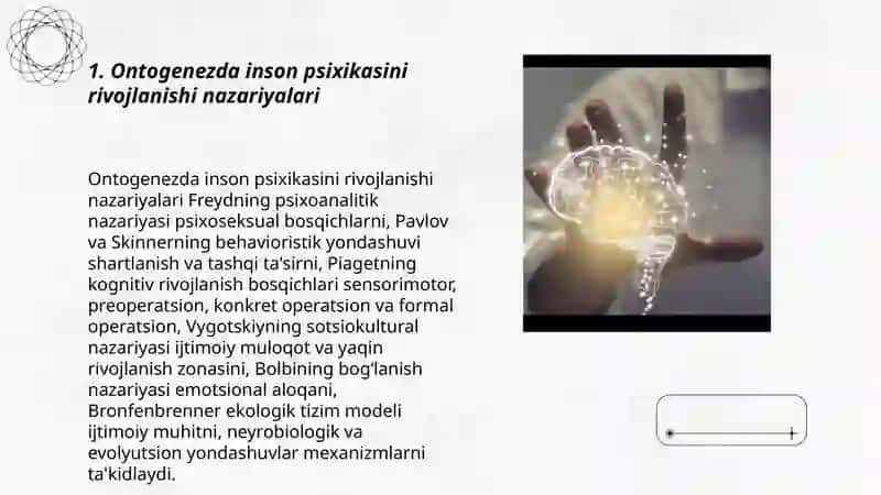 Ontogenezda inson psixikasini rivojlanishi nazariyalari 3