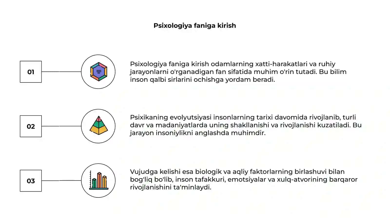 Psixologiya faniga kirish. Psixikaning evolyutsiyasi va vujudga kelishi 3